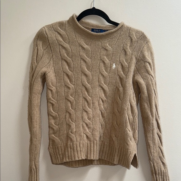 Polo Ralph Lauren Sweaters - Polo by Ralph Lauren Beige Cable Knit Wool Sweater